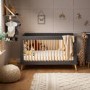 Maya Grey and Wood Convertible Toddler Bed - Obaby