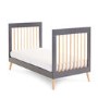 Maya Grey and Wood Convertible Toddler Bed - Obaby