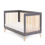 Maya Grey and Wood Convertible Toddler Bed - Obaby
