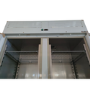 Refurbished Hamoki GN1410BT Double Door Stainless Steel Freezer -  1375ltr Gross Capacity - GN2/1 - Ventilated Cooling - Fitted Castors