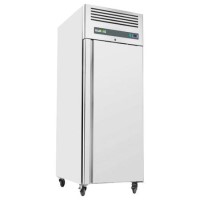 Refurbished Hamoki GN600BT Single Door Upright Commercial Freezer - Stainless Steel - 415ltr - Fitted Castors