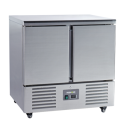 A1/221035 Refurbished Hamoki S901 2 Door Saladette Prep Counter Fridge 215 Ltr Solid Top