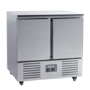Refurbished Hamoki S901 2 Door Saladette Prep Counter Fridge 215 Ltr Solid Top