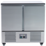 Refurbished Hamoki S901 2 Door Saladette Prep Counter Fridge 215 Ltr Solid Top