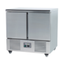 Refurbished Hamoki S901 2 Door Saladette Prep Counter Fridge 215 Ltr Solid Top