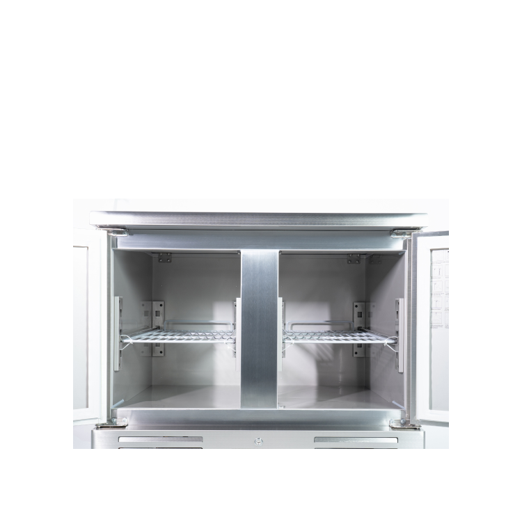 Refurbished Hamoki S901 2 Door Saladette Prep Counter Fridge 215 Ltr Solid Top