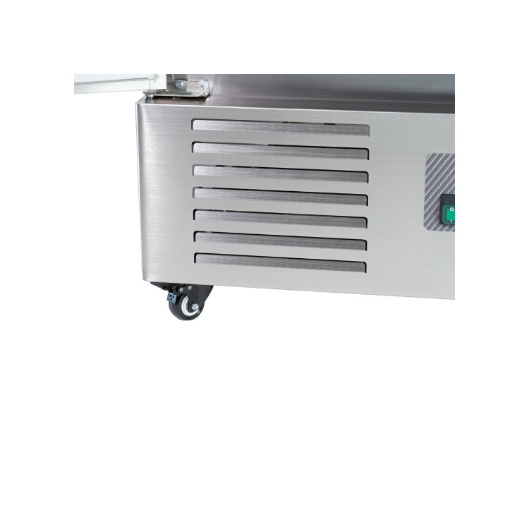 Refurbished Hamoki S901 2 Door Saladette Prep Counter Fridge 215 Ltr Solid Top