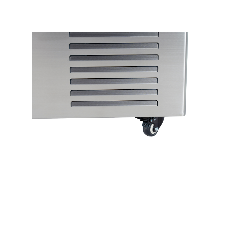 Refurbished Hamoki S903 3 Door Refrigerated Salad Prep Counter 4 x 1/1 GN Top Stainless Steel Lid And Polyethylene Cutting Board 346ltr