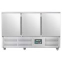 A1/221041 Refurbished Hamoki S903SSTOP 3 Door Refrigerated Prep Counter With Solid Stainless Steel Top 346ltr
