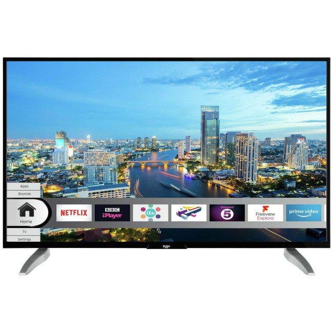 Refurbished Bush 43" 4K Ultra HD with HDR LED Freeview Play Smart TV without Stand