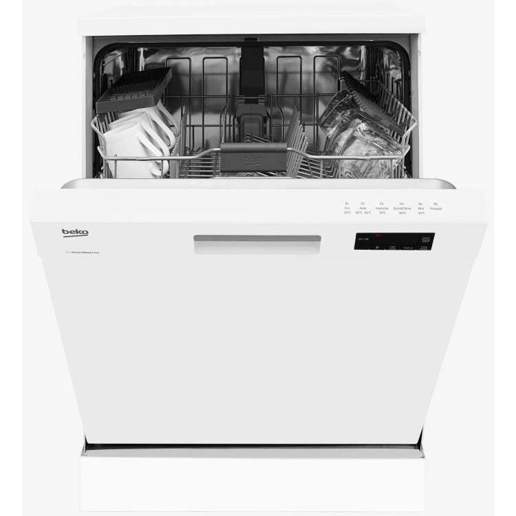 beko DFN16420W 14 Place Freestanding Dishwasher With Efficient ProSmart Inverter Motor - White