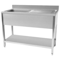 Refurbished STSK-126R Hamoki 1200mm Wide Single Bowl Stainless Steel Sink Right Hand Drainer 600mm Deep