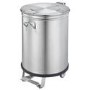 Refurbished Hamoki CGB-100 Commercial Round Waste Bin 100ltr Capacity with Foot Operated Pedal and 2 x Castors