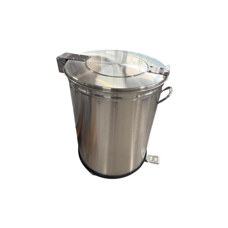 Refurbished Hamoki CGB-100 Commercial Round Waste Bin 100ltr Capacity with Foot Operated Pedal and 2 x Castors