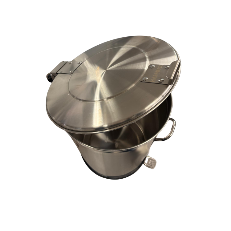 Refurbished Hamoki CGB-100 Commercial Round Waste Bin 100ltr Capacity with Foot Operated Pedal and 2 x Castors