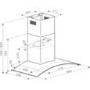 electriQ 90cm Curved Glass Chimney Cooker Hood - Stainless Steel 