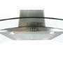 electriQ 90cm Curved Glass Chimney Cooker Hood - Stainless Steel 