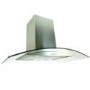 electriQ 90cm Curved Glass Chimney Cooker Hood - Stainless Steel 