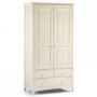 Julian Bowen Cameo Combination Wardrobe in Stone White
