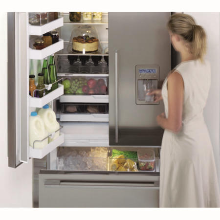 Grade A3 - Fisher & Paykel  Three Door American Refrigerator-Freezer