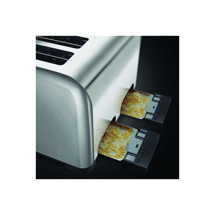 Russell Hobbs 23540RH Henley 4 Slice Wide Slot Toaster - Stainless Steel