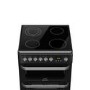 Refurbished Hotpoint Ultima HUE61K 60cm Double Oven Electric Cooker With Ceramic Hob Black
