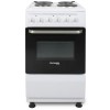 Montpellier SCE50W 50cm Single Oven Electric Cooker with Solid Hotplate Hob - White