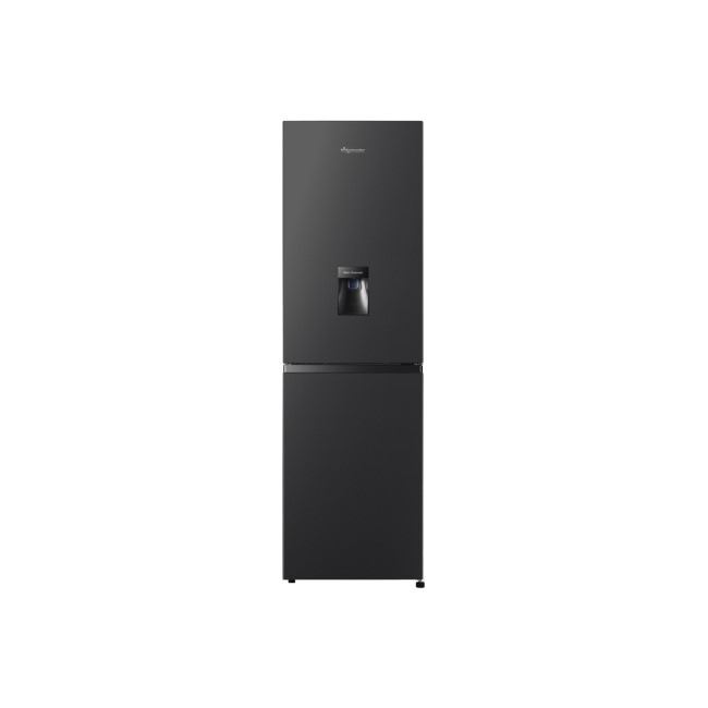 Fridgemaster MC55240MDB 240 Litre Freestanding Fridge Freezer 50/50 Split Water Dispenser 55cm Wide - Black