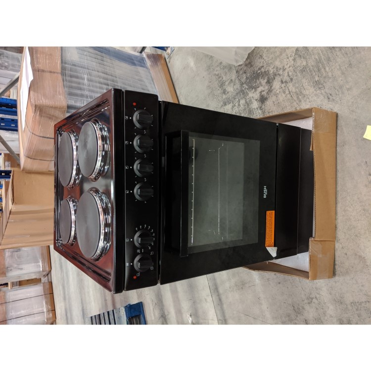 Refurbished Bush BESAW50B 50cm Single Electric Cooker Black