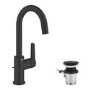 ONLY OPENED - Grohe Start QuickFix Mono Basin Mixer Tap with Waste - Matt Black