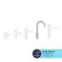 ONLY OPENED - Grohe Start QuickFix Mono Basin Mixer Tap with Waste - Matt Black