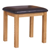 Loire Oak Farmhouse Dressing Table Stool