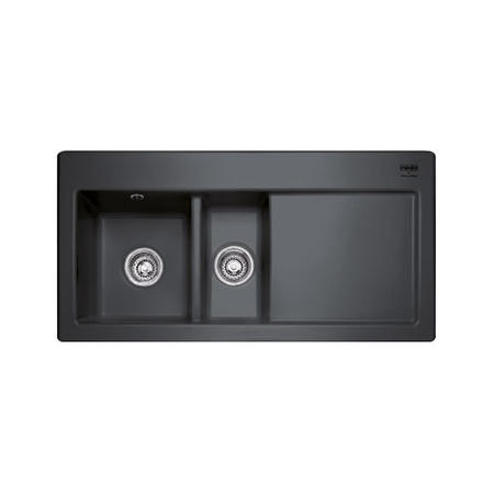 Franke MTK651RBKDP Mythos Ceramic Sink and Tap Designer Pack in Black - RHD