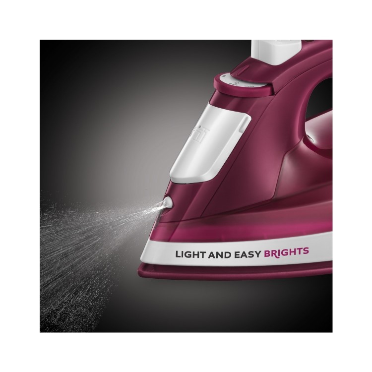 Russell Hobbs 24820 2400W Light & Easy Brights Steam Iron - Mulberry