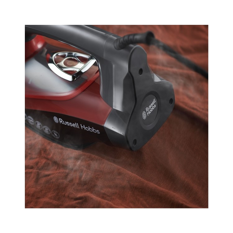 Russell Hobbs 25090 2600W One Temperature Steam Iron - Red & Black
