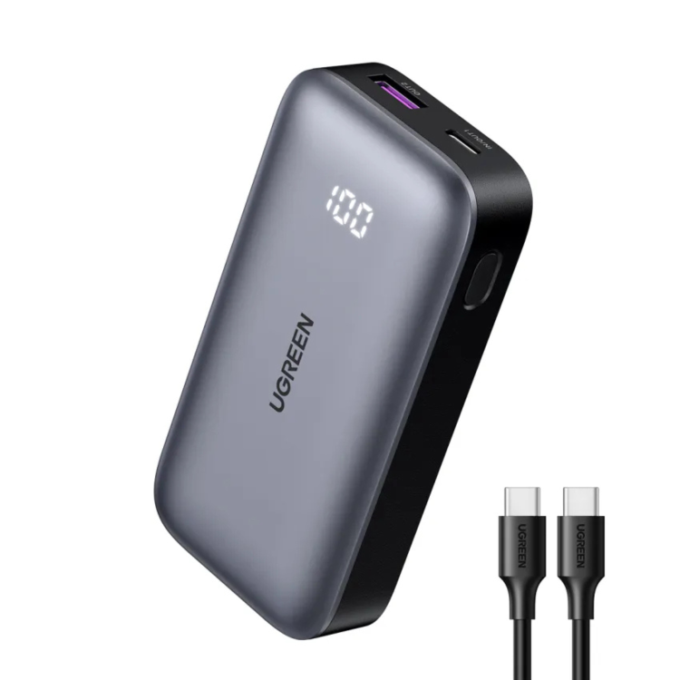 UGREEN 10000mAh Mini Quick Charging  30W Power Bank - Grey
