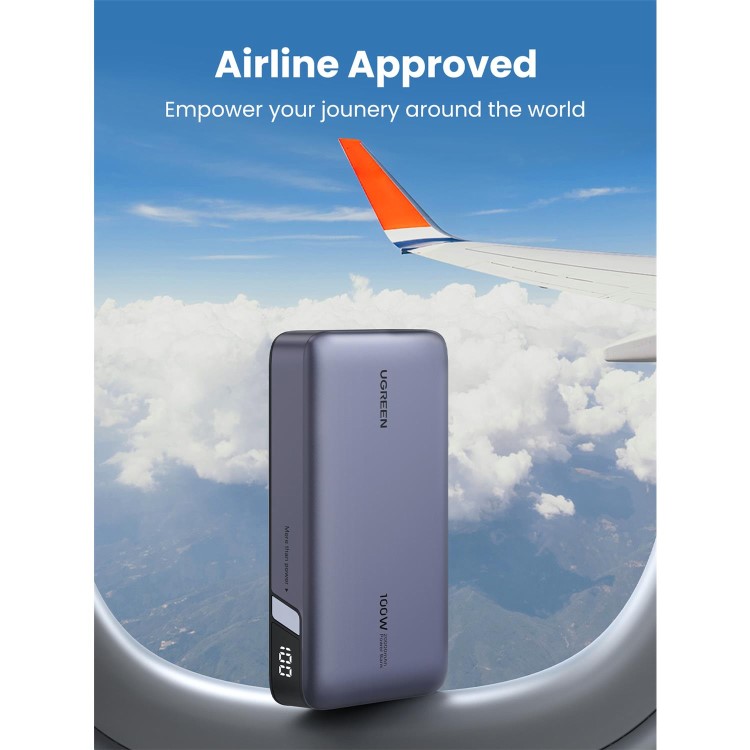 UGREEN 20000mAh PD 100W  Power Bank - Grey