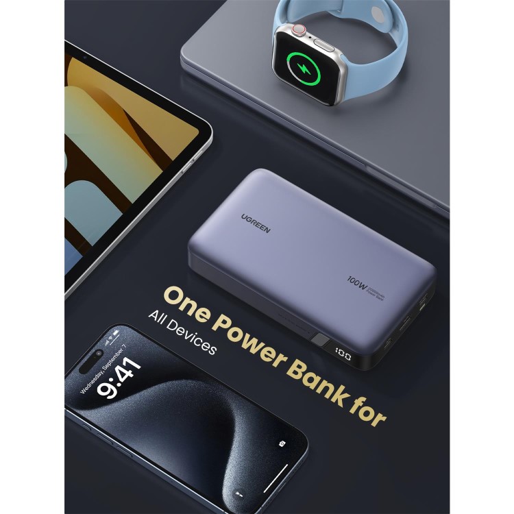 UGREEN 20000mAh PD 100W  Power Bank - Grey