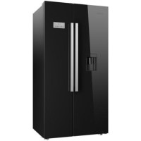 Beko ASD241B Frost Free Black American Fridge Freezer With Non-plumbed Water Dispenser  - Black