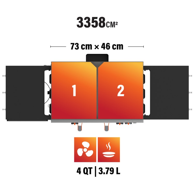 Blackstone Griddle Plus 28 Inch 2 Drawer Air fryer Griddle