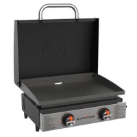 Blackstone 22 Inch 2 Burner Tabletop Gas Plancha Griddle with Hood