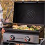 Blackstone 22 Inch 2 Burner Tabletop Gas Plancha Griddle with Hood
