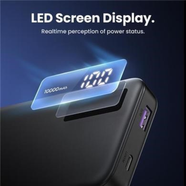 UGREEN 10000mAh Mini Quick Charging  20W Power Bank - Black