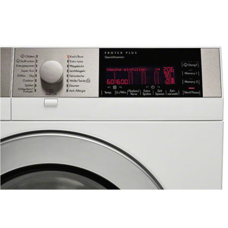AEG Display 9 Series LogiControl 9kg 1600rpm Freestanding Washing Machine in White
