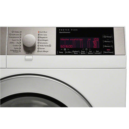 AEG Display 9 Series LogiControl 9kg 1600rpm Freestanding Washing Machine in White