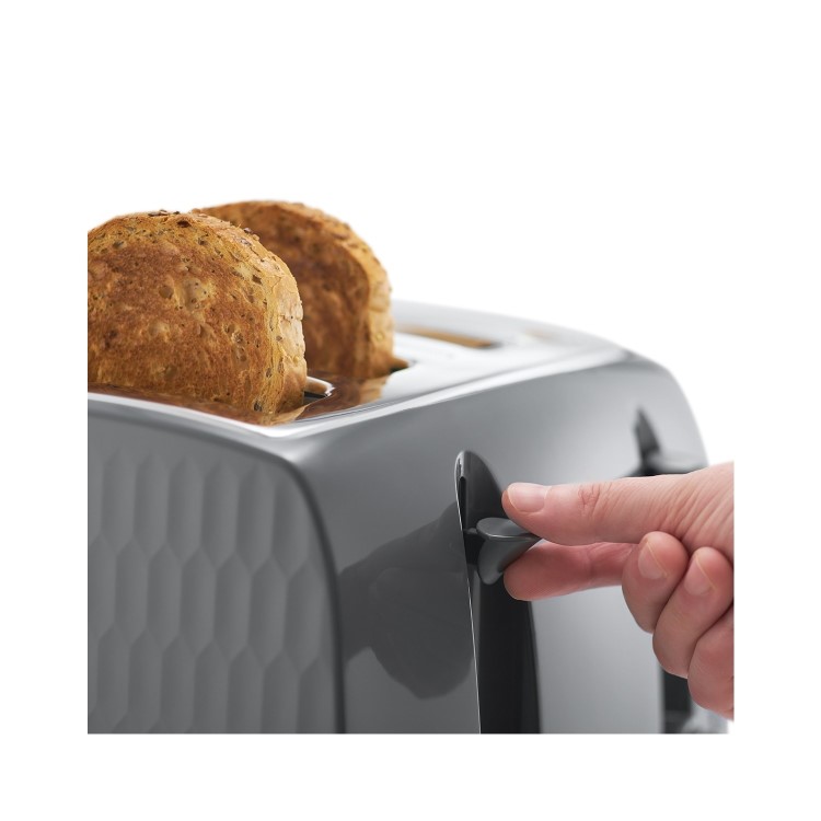 Russell Hobbs 26073 Honeycomb 4 Slice Toaster - Grey