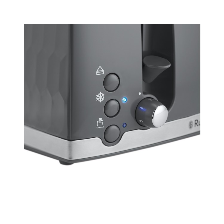 Russell Hobbs 26073 Honeycomb 4 Slice Toaster - Grey