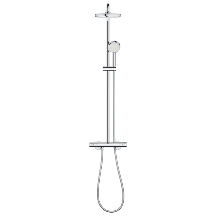 Grohe Tempesta Cosmopolitan 210 Thermostatic Mixer Bar Shower with Round Overhead & Handset
