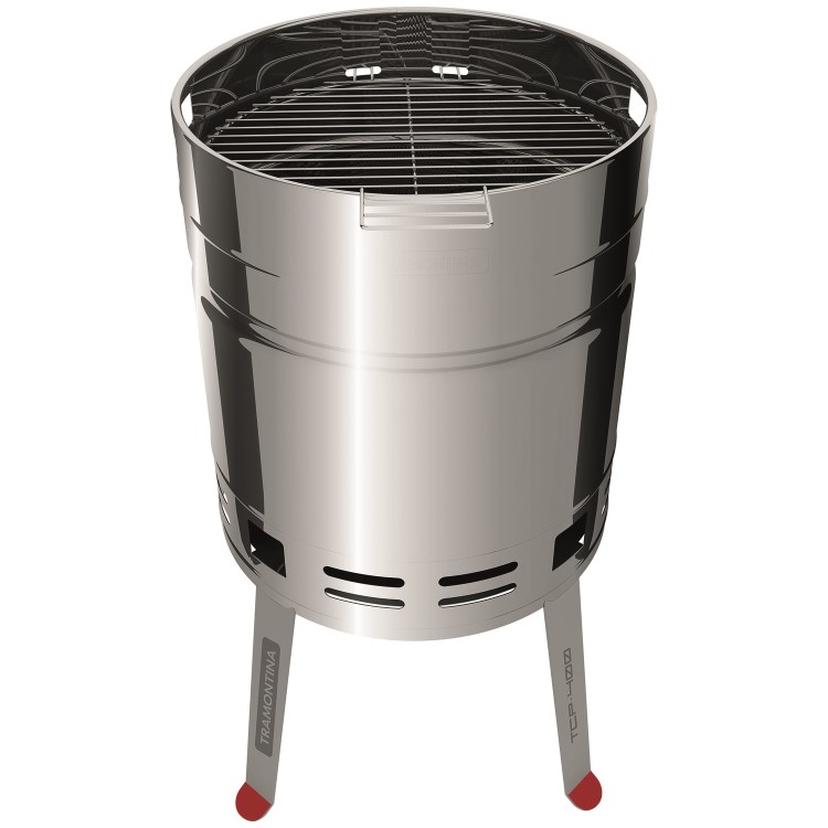 Tramontina Beer Barrel Charcoal BBQ Grill - Stainless Steel 