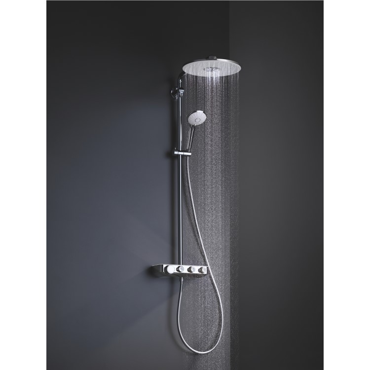 Grohe 310 Duo Smart Control Mixer Bar Shower with Round Overhead & Handset
